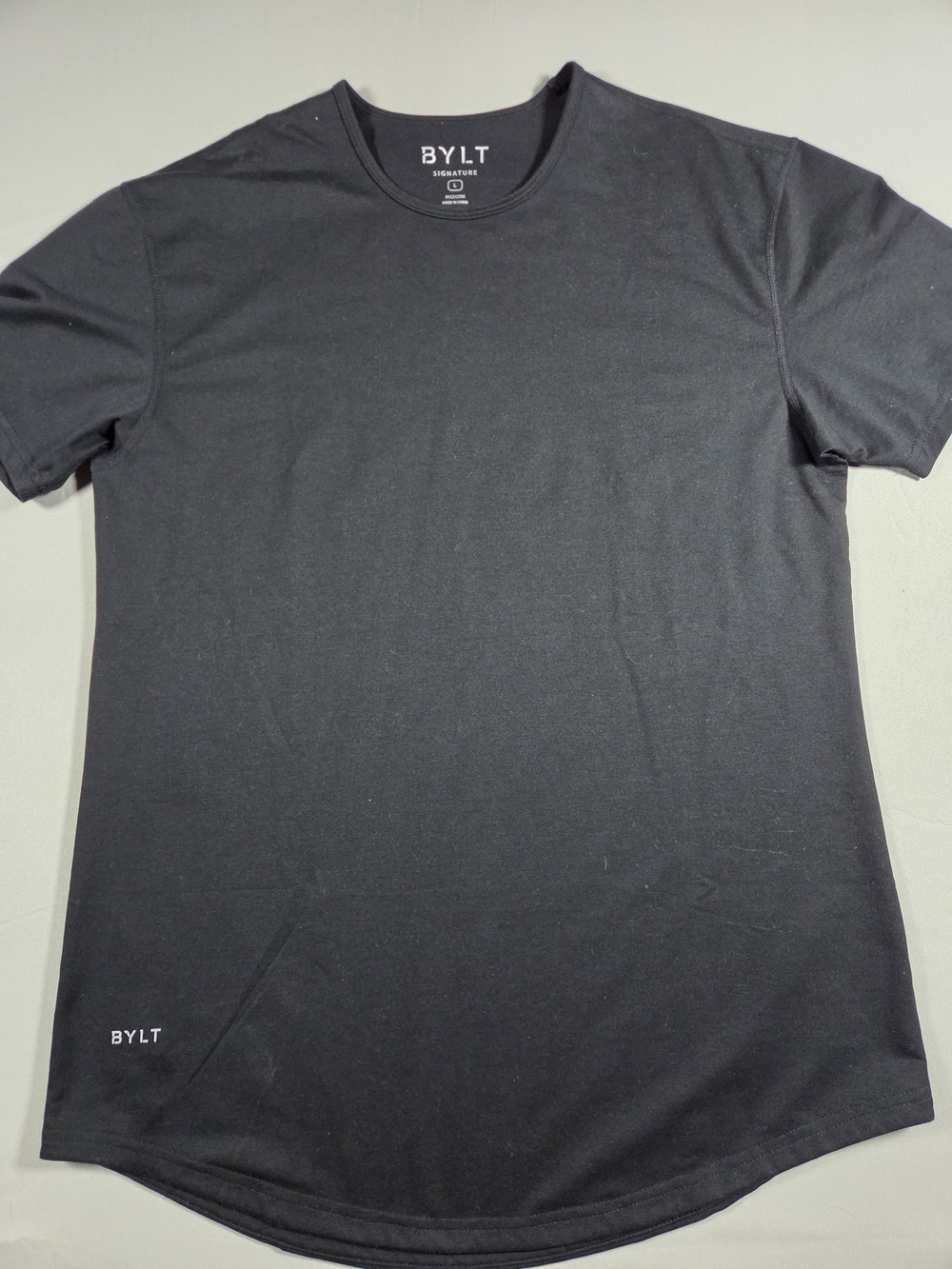 BYLT Basics Black Short Sleeve Crew Tee Signature Size Large
